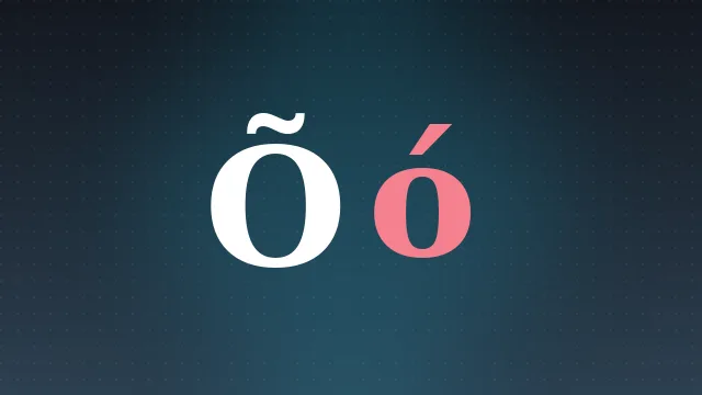Cursor selecting an accented O character ready to copy