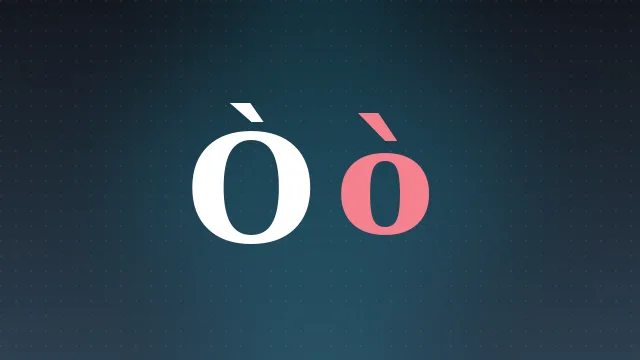 Italian word ending in an accented o