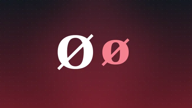 Danish signage featuring the letter O with a stroke