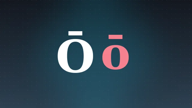 Unicode code point table featuring accented O rows