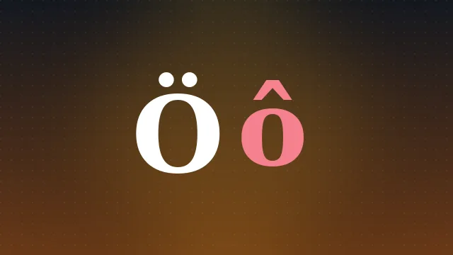 Word processor insert symbol dialog with accented O